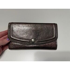 Y2K Coach metallic crinkle wallet‎